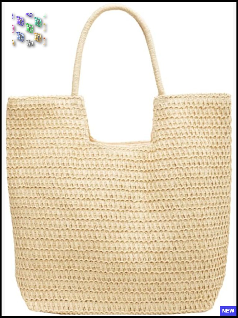 Straw Hobo Tote Bag Large Capacity Lightweight Eco-Friendly Shoulder Bag